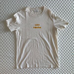 Sandro Cream T-Shirt with Love Forever